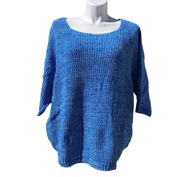 NWOT Jessica London blue knit short sleeve sweater size 2X - Picture 1 of 11